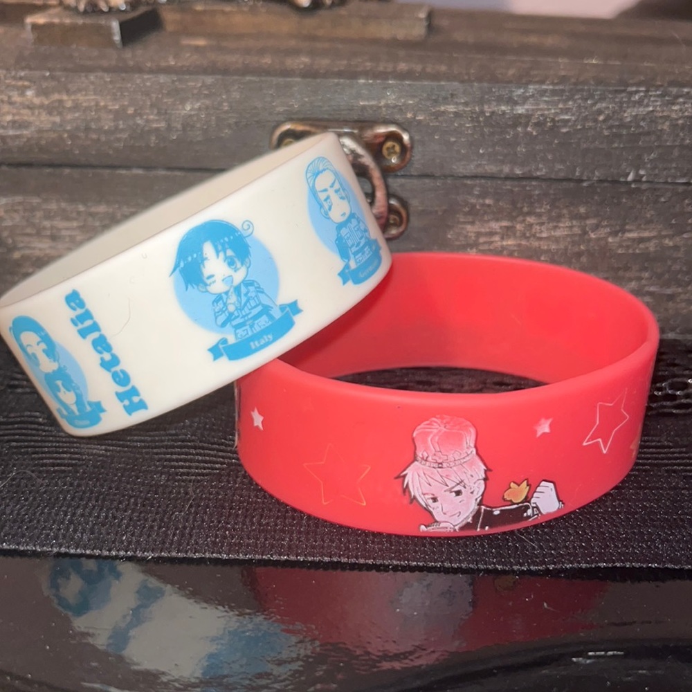 ❗️LAST CHANCE❗️ 2 Hetalia Rubber Bracelets